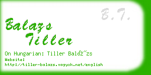 balazs tiller business card